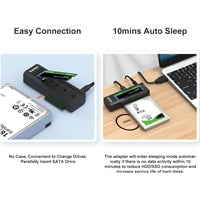 Maiwo USB Type-C, Dual Bay HDD/NVMe M2 SSD 10Gbps Clone Converter For 2.5" and 3.5" SATA, Clone SATA to NVMe Instantly