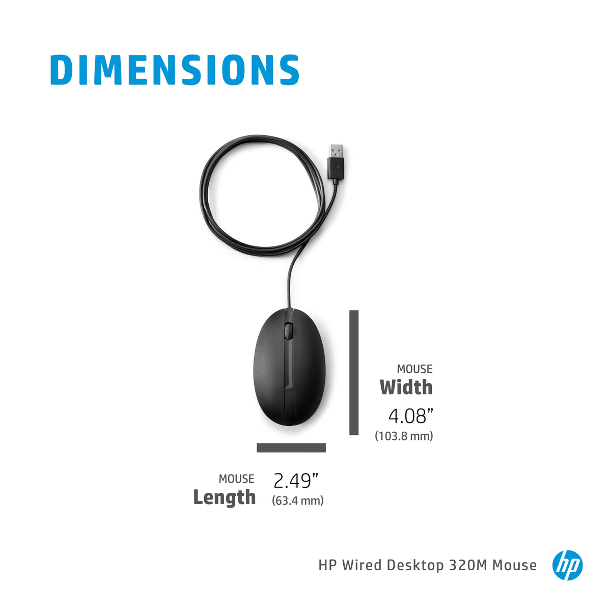 HP Wired Desktop 320M Mouse