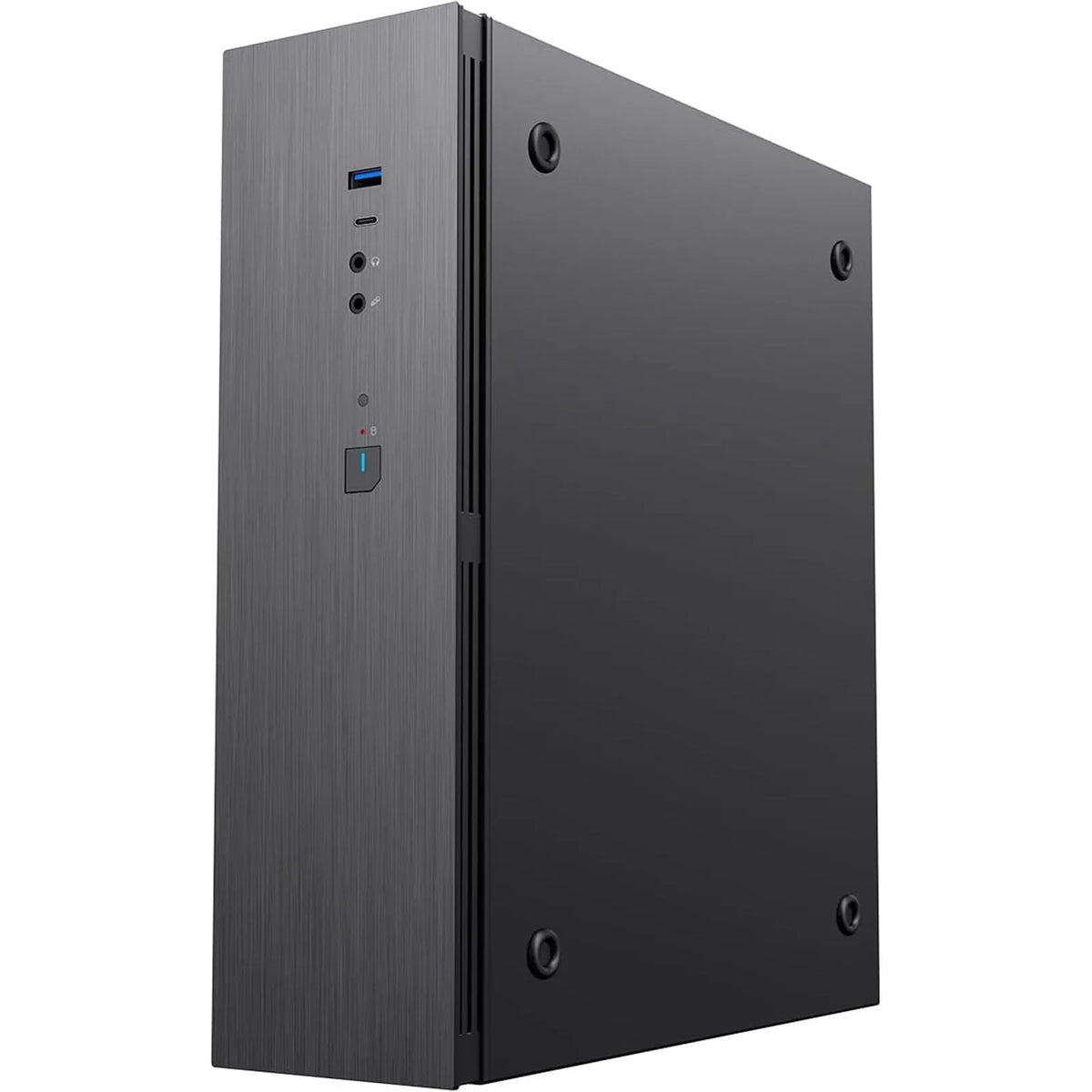 CiT S8i SFF Micro-ATX PC Case - 8.3L Compact Desktop Chassis, Brushed Front, 1 x 80mm Fan, 2 x USB 3.0, TFX PSU Support, Black