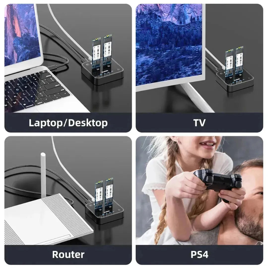 M.2 SATA Dual-Bay Dock Station
