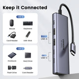 Ugreen USB-C Hub 6-in-1 HDMI - 2x USB-A 3.2 - 2x USB-C 3.2 - PD Docking Dock Grey