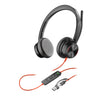 HP Poly Blackwire 8225 Stereo Microsoft Teams Certified USB-C Headset +USB-C/A Adapter