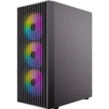 Antec AX27 RGB Elite Mid-Tower Gaming PC Case with Tempered Glass, Full Mesh Front Panel, 4 Pre-installed 120mm Fixed-RGB Fans, ATX/Micro-ATX/ITX Compatible, Black