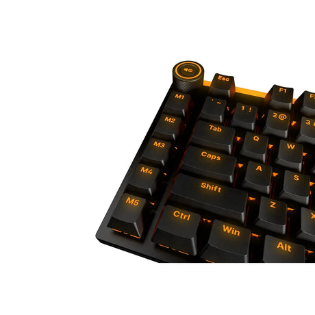 Be Quiet! Light Mount Silent Linear ARGB Mechanical Keyboard, 3D Media Wheel, 5 Macro Keys, silent keystrokes, hot-swappable 5-pin MX-style switch socket