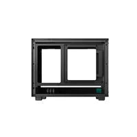 DeepCool CH160 Ultra-Portable Gaming Case Black Micro Tower with Tempered Glass Side Window Panel, Advanced Cooling, USB 3.0/USB-C Ports, Pre-Installed Fans, Mini-ITX