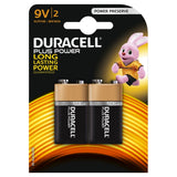 Duracell Plus Power Alkaline Pack of 2 9V Battery