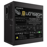 GIGABYTE GP-UD750GM 750W V2, 80 Plus Gold Certified Fully Modular Power Supply, PCIe Gen 5.1, 80 PLUS Gold, Fully Modular Design, 120mm Fan, ATX 3.1 compatible, UK Plug