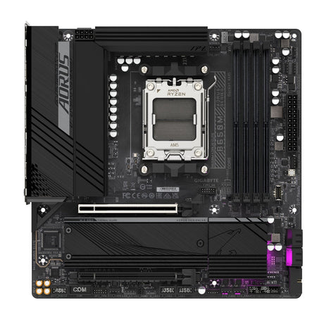 Gigabyte B650M AORUS ELITE AMD AM5 Socket Motherboard, Micro-ATX, 4x DDR5 Slots, 2x M.2 Socket, Fitted I/O Shield, 2.5GbE LAN, 1x DisplayPort / 1x HDMI Port