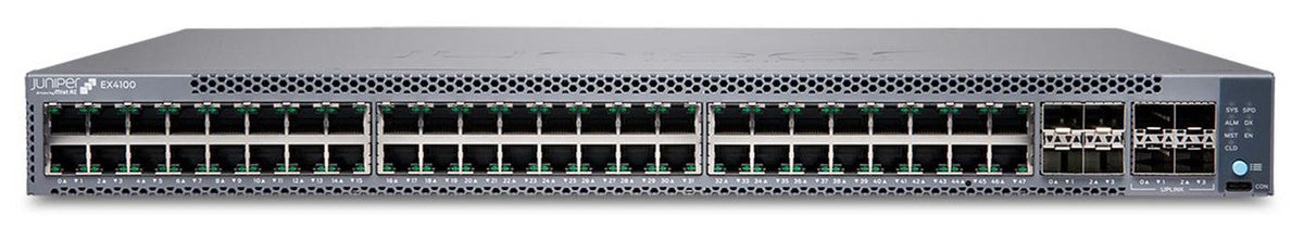 Juniper EX4100-48P, 188 Gbps (unidirectional)/376 Gbps (bidirectional), 1.7 GHz ARM, 48-port 10/100/1000BASE-T