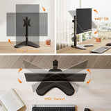 VonHaus Single Monitor Mount and Stand for 13-32 Inch Screens, VESA dimensions 75x75mm and 100x100mm